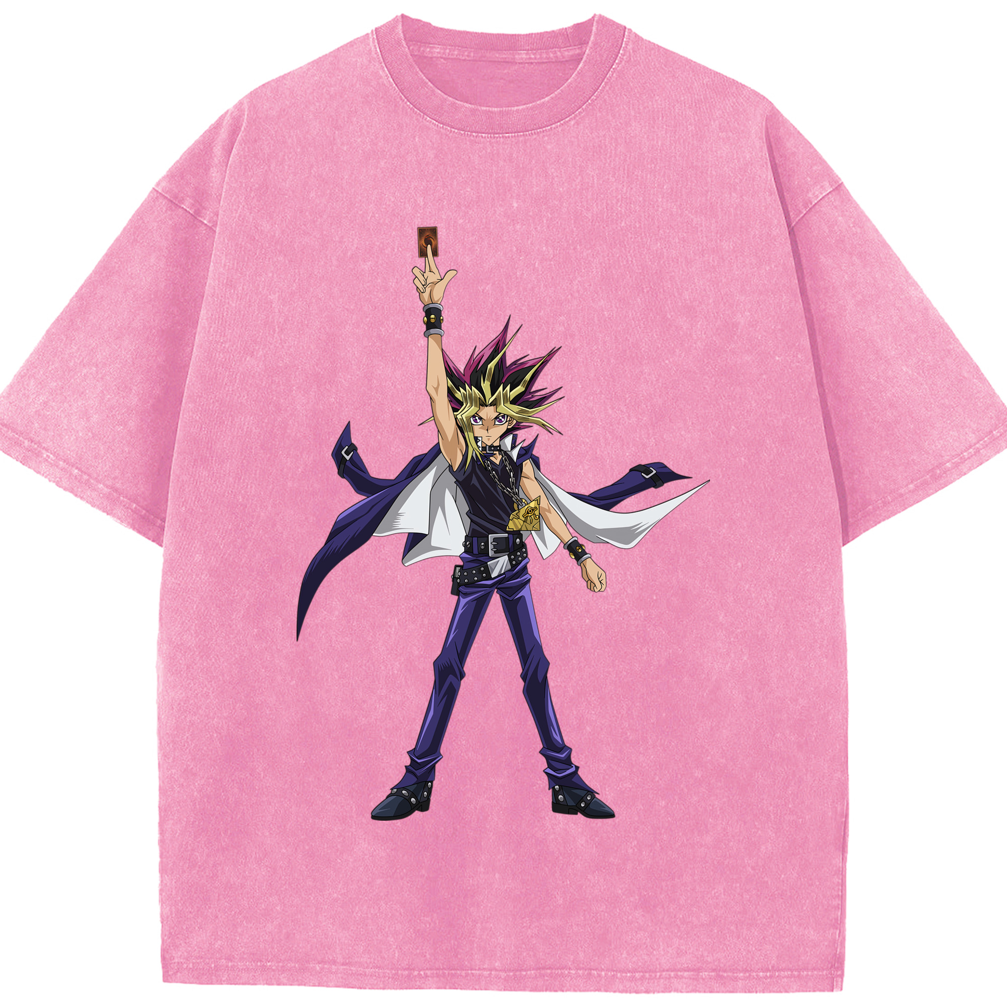 （画像用） 遊☆戯☆王 Yu-Gi-Oh! 綿100% ヴィンテージ風 半袖Tシャツ（フロントプリント）